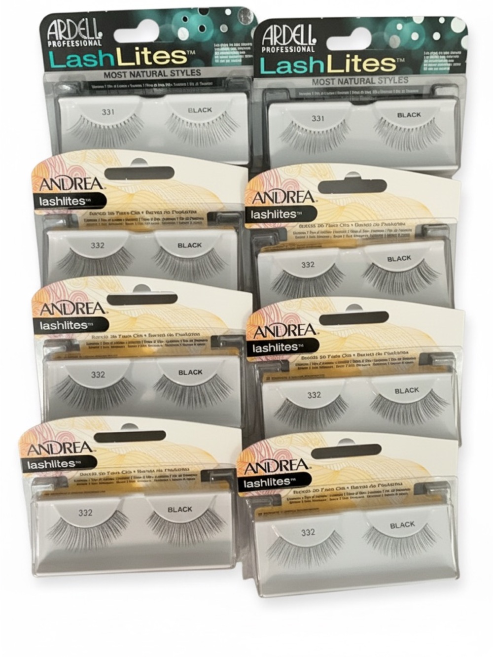 6 ANDREA FENZI LashLites False Eyelash Pack - Black 2 Ardell LashLites - Black